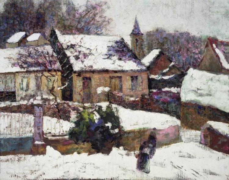 unknow artist Wet Snow, Auvergne Germany oil painting art
